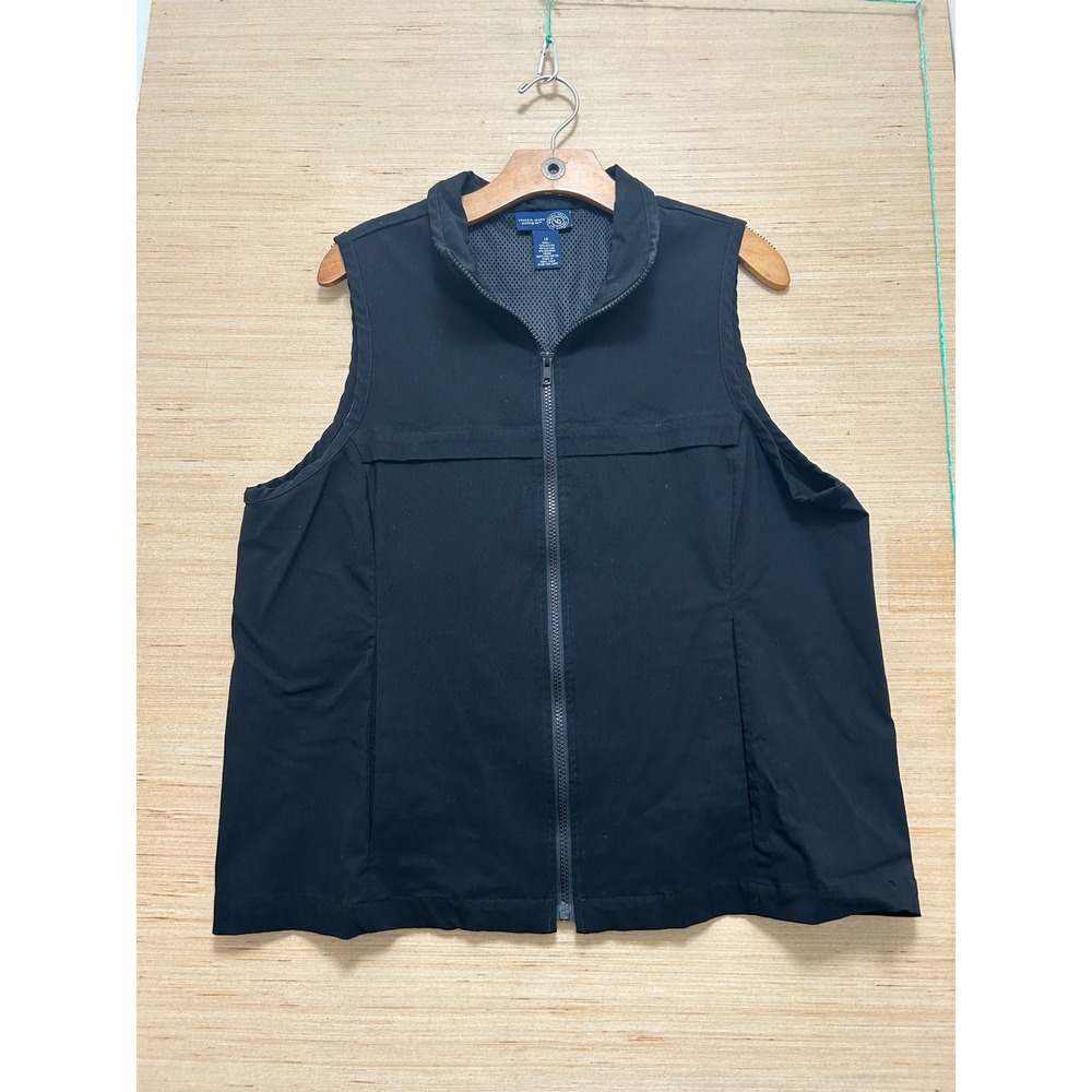 Venezia Jeans Clothing Co Womens Plus 18 Black Full Zip‎ Vest Mock Neck